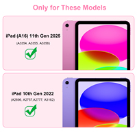 Étui de protection pour tablette, étui fin pour iPad Air 11 pouces M4/M3/M2, pour iPad Air 5e/4e génération 10,9 pouces - Housse antichoc avec coque arrière transparente