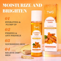 TWG RTS Coffret de Soins au Curcuma Anti-Taches Anti-Âge : Masque, Tonique, Sérum, Nettoyant Visage Éclaircissant
