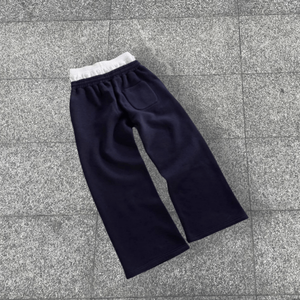 Pantalones de chándal para correr de cintura doble para hombre, pantalones holgados de algodón con cintura elástica personalizados de alta calidad para hombre - Product Image 4