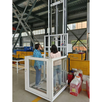 Plateforme élévatrice hydraulique électrique certifiée CE, petite, verticale, en aluminium et acier inoxydable, pour villas et hôtels