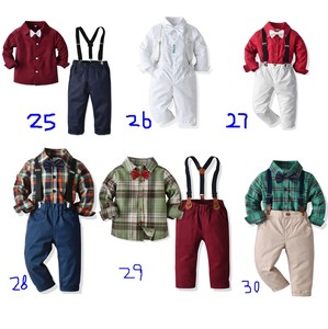 Costumes pour bébé garçon, costume en coton pour garçons, blazer à simple boutonnage, ensemble de costumes pour garçons, vêtements de cérémonie pour enfants - Product Image 5