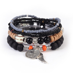 Wholesale Cross Border Wish Bohemian Ethnic Style Unisex Elastic Rice <strong>Bead</strong> Multi Layer <strong>Bracelet</strong> Jewelry - Product Image 5