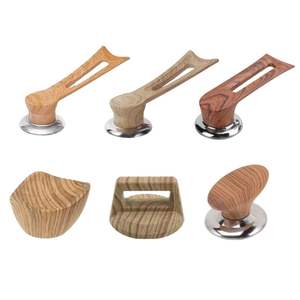 Einfache Topfgriffe aus Bakelit mit Holzmaserung, Langlebige Französische Kochgeschirr-Deckelgriffe - Product Image 1