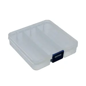 Factory Outlet Transparent Plastic Fishing Tackle Tray Box fish hook bait storage with Dividers fishing enthusiast 3 grid