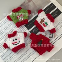 Vêtements de Noël en peluche pour poupées, petits pendentifs, pulls du Nouvel An, accessoires pour chien de compagnie de 14 cm, vêtements, chemises et hauts pour 14 cm et plus