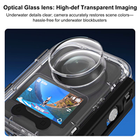 HONGDAK pour DJI Osmo 360 Boîtier de plongée invisible étanche 40M Coque de protection sous-marine pour accessoires DJI Osmo 360