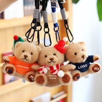 Porte-clés ours en peluche personnalisé Uyeah pour Noël, cadeau de remise de diplôme, pendentif avec logo personnalisé, jouet en peluche, porte-clés en forme d'ours