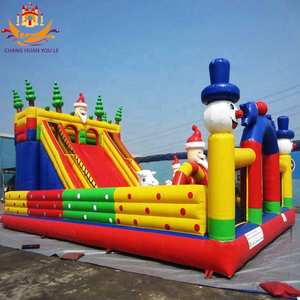 Structure gonflable commerciale personnalisée en PVC, thème <span class=keywords><strong>Jungle</strong></span> des singes et Camion de pompiers, avec château rebondissant combiné, pour parc d'attractions, capacité 500 kg - Product Image 4