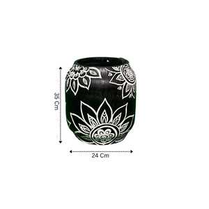 Maceta Moderna Negra para el Hogar, Decorativa y Elegante, Soporte para Escritorio Interior, Decoración para Sala de Estar u Oficina, Adorno de Mesa para Plantas Verdes - Product Image 6