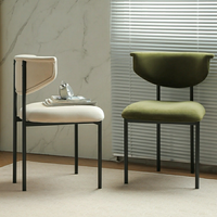 Chaise de salle à manger en bois massif moderne nordique chaises de restaurant rembourrées en tissu stable pour la maison hôtel école villa utilisation