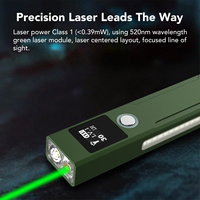 Lampe torche EDC multi-lumières 1200LM avec laser vert latéral, rechargeable Type-C, pour camping en extérieur - Vente en gros