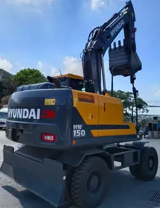 Excavadora de Ruedas Coreana Nueva de 15 Toneladas y 125KW, Gran Potencia de Excavación, Alta Eficiencia Operativa, Color Amarillo, para Construcción - Product Image 6