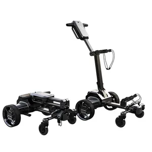 24 nuovo Smart automatico seguire Golf Trolley Golf carrello batteria al litio con telecomando 36-45 buche G5 elettrico Golf Caddy