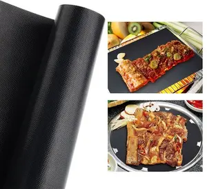 Best Selling Fireproof Customized BBQ Cooking Grill Mat Easy To Clean Grill Mat