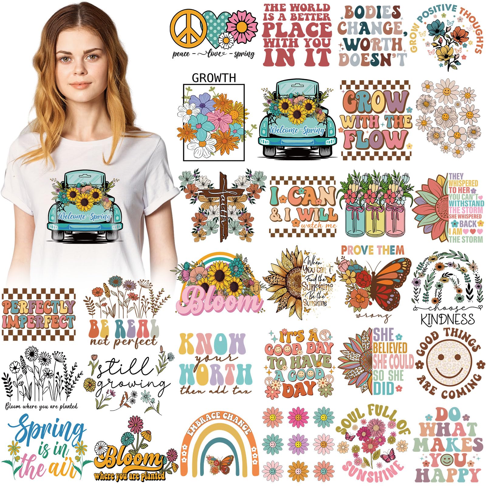 DTF Custom Design Heat Press Stickers Waterproof PET & Rubber Ready To Press Transfer Printing On T-Shirts & Fabric Wholesale
