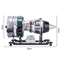 1/10 Design moderne métal Jet Turbine moteur assemblage bricolage Kit Double arbre Turbofan jouet cadeau pour anniversaire ou anniversaire