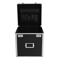 Boîte de rangement pour disques vinyles en aluminium imperméable, capacité de 50 LP, boîte de transport protectrice pour disques vinyles en alliage d'aluminium à coque rigide