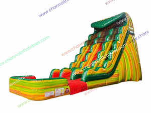 Sea World Piscine aquatique gonflable avec toboggan aquatique et toboggan sec, Château gonflable commercial, Toboggan géant gonflable à obstacles - Product Image 4