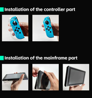 Pour DATA FROG Coque de protection transparente en TPU avec protection d'écran transparente Accessoire pour Nintendo pour Switch OLED Console de jeu