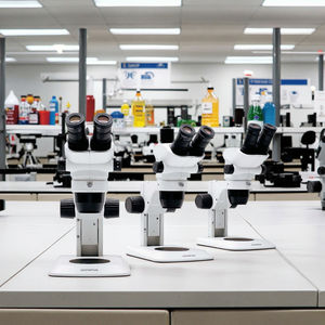 Versione in bianco e OL-SZ61-stereomicroscope-Black tubo Base-trinoculare - Product Image 5