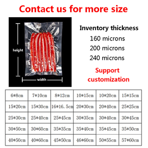 Bolsas de plástico transparentes selladas al vacío para alimentos con <span class=keywords><strong>3</strong></span> lados sellados - Product Image 2