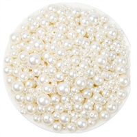 Perles d'imitation en vrac, tailles mixtes, blanc ivoire, rondes, pour la fabrication de bijoux, la confection de vêtements, la création de bijoux DIY