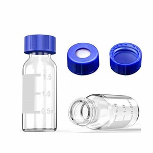 8mm 9mm <span class=keywords><strong>2mL</strong></span> Amberkleurige cilindrische glazen <span class=keywords><strong>vial</strong></span> met schroefdraad, transparante <span class=keywords><strong>HPLC</strong></span>-<span class=keywords><strong>vial</strong></span>, 9mm schroefdop, PTFE/silicone septum, temperatuurbestendig - Product Image 3