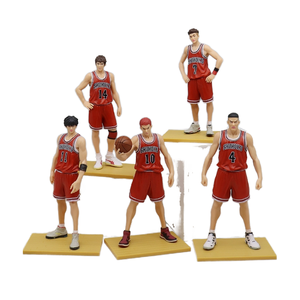 Figurines de collection SLAM DUNK en résine, 5 pièces/ensemble, modèle de personnage de basket-balliste d'anime japonais, jouet de décoration - Product Image 1