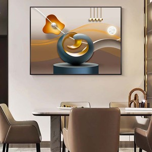 Große Wohnkultur Kunst Design für Wohnzimmer Büro Wand Vintage Stil Einzelflächen Stille Uhr Dekorative Malerei Fabrikpreis - Product Image 4