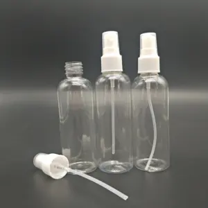 Leerer feiner Nebel PET 30ml 50ml 100ml 120ml 150ml 200ml 250ml 500ml bernstein weiße Plastiks prüh flasche für kosmetische Verpackungen