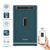 Coffre-fort électronique intelligent CEQSAFE en acier pour la maison avec serrure à empreinte digitale pour le stockage domestique et ouverture à distance via l'application TUYA