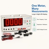 Testeur numérique multifonction avec affichage LED à 4 chiffres, mesure de la fréquence, de la température, de la résistance, de la tension et du courant AC/DC, pour laboratoire de physique