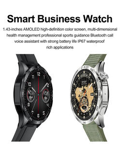 Montre connectée HK4 avec grand écran AMOLED de 1,43 pouce, application Co-Fit, appels Bluetooth, moniteur de fréquence cardiaque, bracelet en silicone, Relogio Smartwatch - Product Image 3