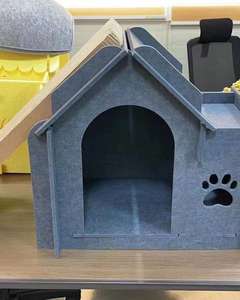 Feutre détachable chat rabat tente <span class=keywords><strong>isolation</strong></span> phonique Auditorium diffuseur 3d décoratif fermé feutre animal de compagnie - Product Image 4