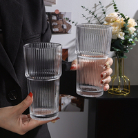 Gobelets en verre tendance de grande capacité 600 ml avec couvercle et paille, en verre, adaptés pour le café, le thé, les jus, les fêtes, les cadeaux