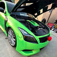 Film vinyle auto-adhésif PVC/PET de qualité supérieure, couleur vert néon brillant effet métallique changeant de couleur, pour covering de carrosserie automobile