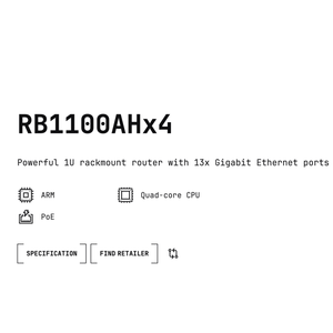 Router Inalámbrico de Doble Banda 2.4G y 5G 802.11ax con 13 Puertos Gigabit Ethernet, WEP, QoS y 1GB de RAM, Modelo Rb1100ahx4, Gran Venta - Product Image 2