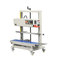 Scelleuse verticale semi-automatique Wallepac FR-1100V pour canettes de boissons et barils, 110V/220V, machine à sceller les sacs plastiques à rouleaux