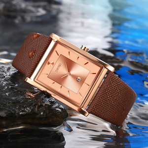 Montre chronographe carrée pour homme, montre-bracelet de luxe en cuir et acier, montre à quartz étanche 30M - Product Image 1