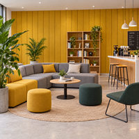 Panneau mural acoustique en feutre PET à rainures en V, certifié BSCI et ISO, respectueux de l'environnement, solutions de décoration personnalisées pour bureaux et projets.