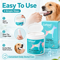 Lingettes dentaires pour chiens en coton doux à marque privée pour le nettoyage des dents, l'élimination de la plaque et du tartre et une haleine fraîche