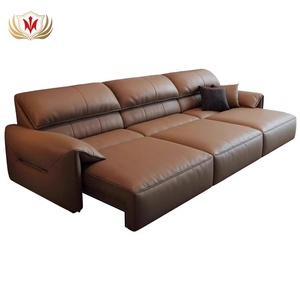 HJ HOME Ensemble de canapé-<span class=keywords><strong>lit</strong></span> <span class=keywords><strong>deux</strong></span> <span class=keywords><strong>places</strong></span> électrique multifonctionnel à double usage en cuir noir italien - Product Image 3