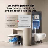 Nouvelle toilette intelligente électrique murale japonaise de luxe noire 2026 avec télécommande 001