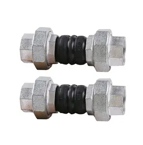 Huayuan Union Type Connector Flexible Concrete Expansion Joints Union Type Screwed Rubber Flexible Joint Threaded Rubber Joint