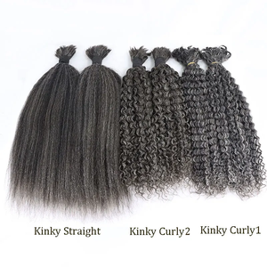 <span class=keywords><strong>Capelli</strong></span> Umani Ricci <span class=keywords><strong>Crespi</strong></span> Grigi e <span class=keywords><strong>Bianchi</strong></span> per Intrecciare, Extension di <span class=keywords><strong>Capelli</strong></span> Vergini Ondulati per Donne - Product Image 1