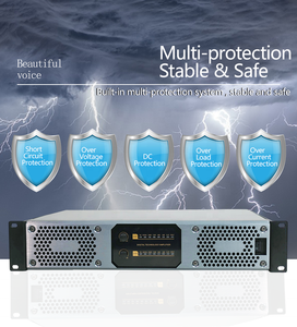 Amplificateur de puissance professionnel 2U 1500W 8ohms 2 canaux grand et puissant système de son de classe D à sortie stéréo avec coque en métal - Product Image 2