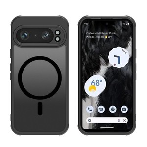 Venta al por mayor de lujo Anti-Shock Magnetic Case para Google <span class=keywords><strong>Pixel</strong></span> <span class=keywords><strong>7</strong></span>/8A/9Pro Frosted Skin-Feel TPU Cover Soporte de carga inalámbrica - Product Image 6