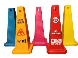 Cono de Tráfico Reflectante, Cono de Seguridad Vial de PVC Impreso Personalizado, Cono de Advertencia de Tráfico Naranja, Negro y Rojo en Venta - Product Image 6