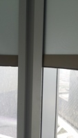 Persiana enrollable eléctrica SOMFY al por mayor, cortina con guía de riel para fachada de edificio comercial
