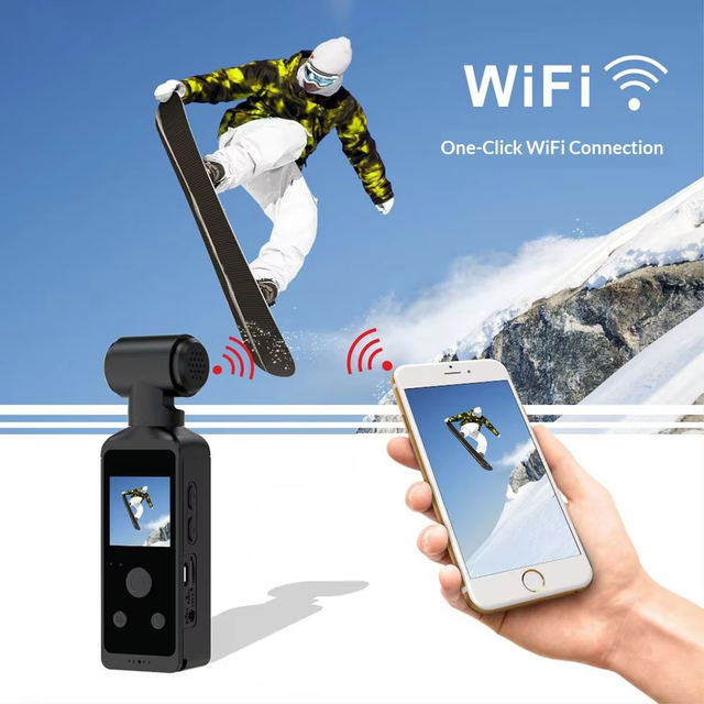 Upgraded 4K Sports Camera Pocket Gimbal Handheld Vlog Camera Outdoor Cycling Anti-Shake Waterproof